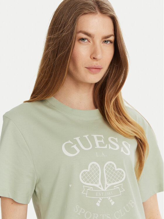 Guess Guess Футболка V5GI04 I3Z14 Зелений Regular Fit