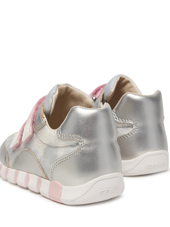 Geox Sneakersy Geox B Iupidoo Girl B3558A 0AS54 C0566 Srebrny