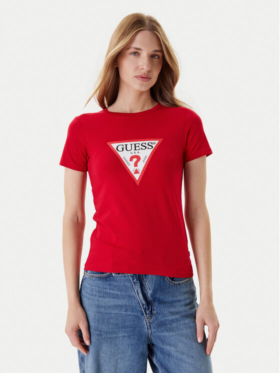 Guess Jeans Guess Jeans Camiseta W4YI04 J1314 Rojo Slim Fit