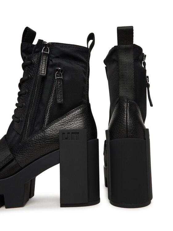 United Nude Šnurovacia obuv United Nude Grip Combat Mid 1096201165 Čierna