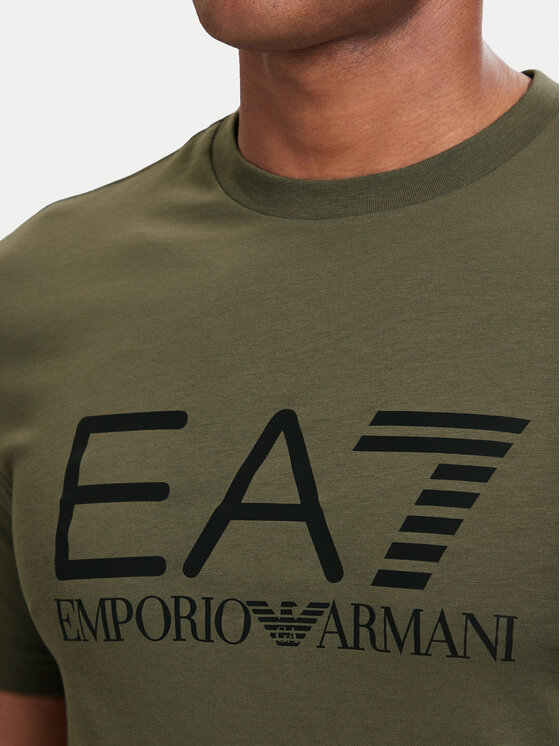EA7 Emporio Armani EA7 Emporio Armani Camiseta 7M001412 AF22264 U7014 Verde oscuro Regular Fit