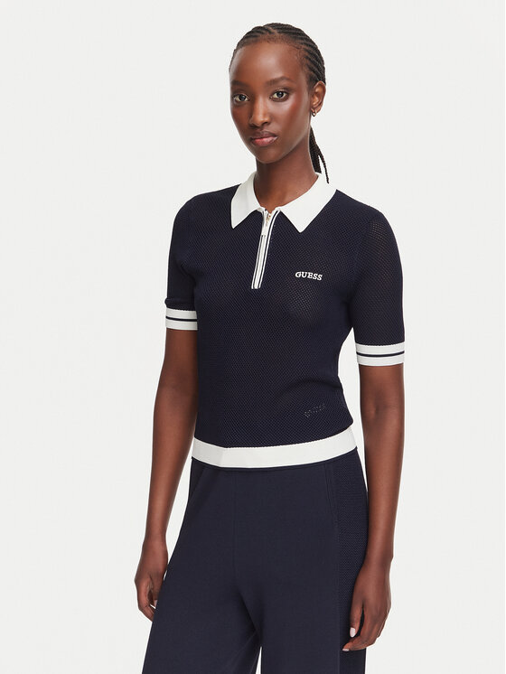 Guess Guess Polo V6GR04 Z0725 Azul marino Regular Fit