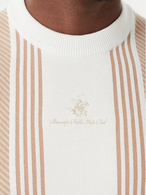 Beverly Hills Polo Club Beverly Hills Polo Club Camiseta M7611-HR Blanco Regular Fit