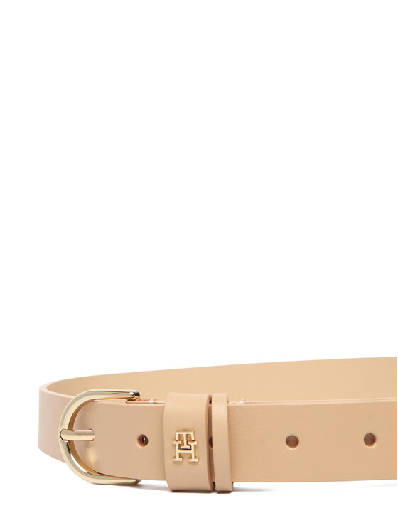 Tommy Hilfiger Dámsky opasok Tommy Hilfiger Essential Effortless 2.5 Go AW0AW16836 Béžová