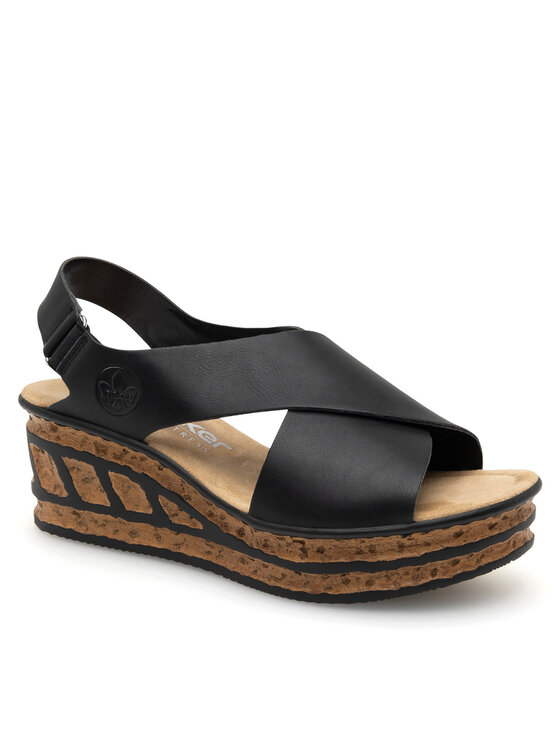 Rieker Sandali Rieker 68189-00 Nero