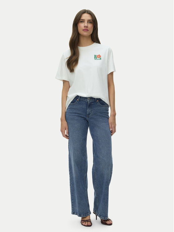 Vero Moda Vero Moda Póló Mariane 10343545 Fehér Oversize