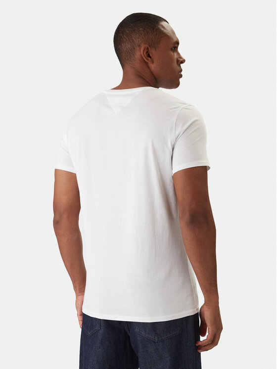 Tommy Jeans Tommy Jeans Majica DM0DM04411 Bela Slim Fit