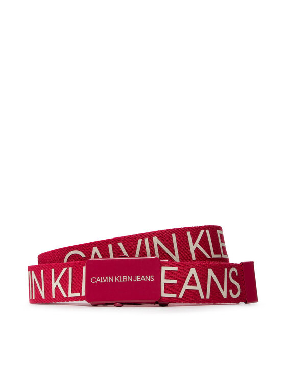 Gyerek öv Calvin Klein Canvas Logo Belt IU0IU00125 Piros | Ecipo.hu