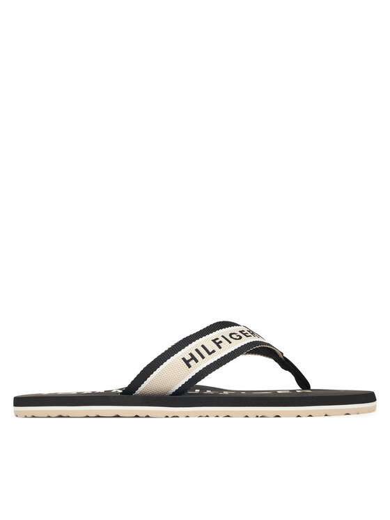 Tommy Hilfiger Čības uz pirksta Tommy Hilfiger Sporty FM0FM05805 Melns