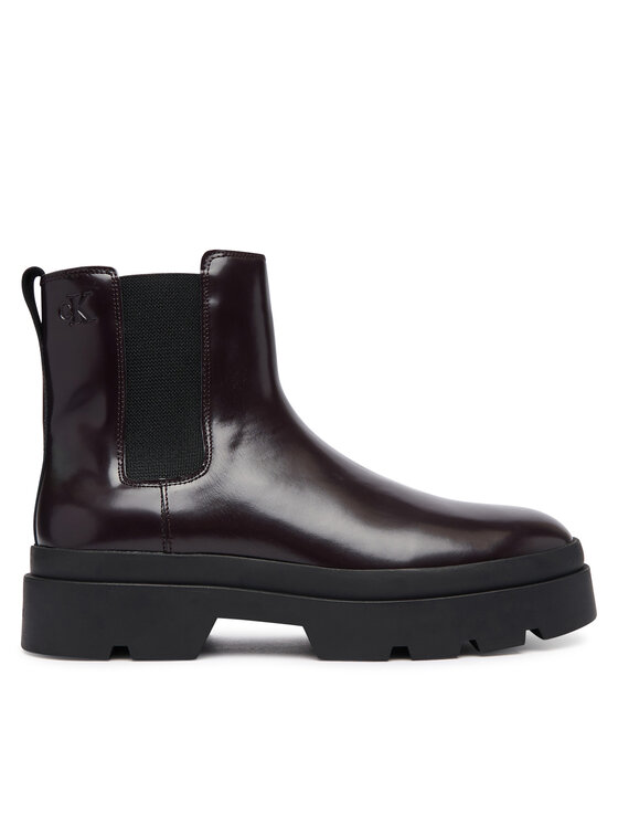 Calvin Klein Bokacsizma Calvin Klein Lugged Chelsea Boot Matt Lth HM0HM02445 Sötétbarna