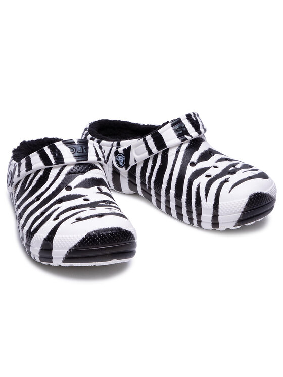 Crocs Papucs Crocs Classic Lined Animal Print Clg 206559 Fehér
