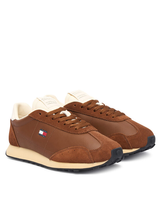 Tommy Jeans Sneakersy Tommy Jeans Retro Runner Archive Ltr EN0EN03097 Brązowy