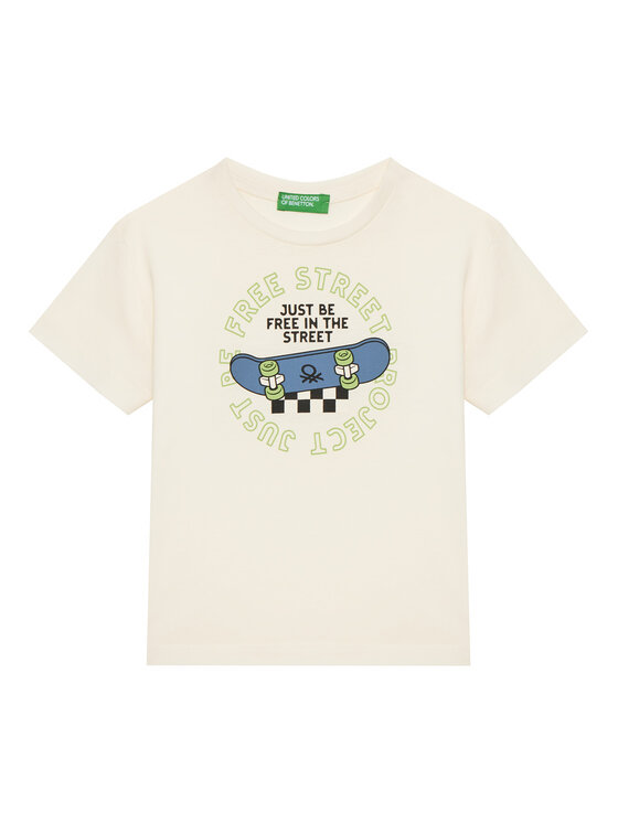 United Colors Of Benetton United Colors Of Benetton T-shirt 3I1XG10IJ Beige Regular Fit