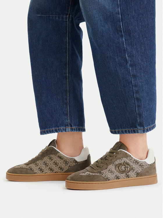 Guess Сникърси Guess FLTJAC LEA12 Каки