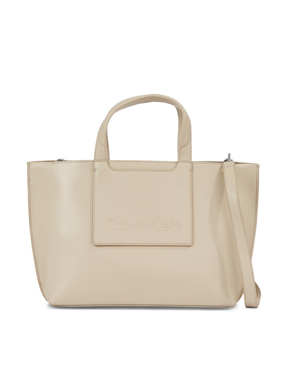 Calvin Klein Τσάντα Calvin Klein Ck Set Tote Medium K60K611077 Μπεζ