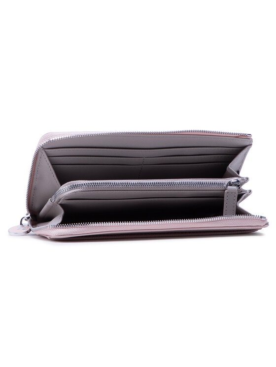 Lacoste Portfel Lacoste Slim Zip Wallet NF2780DC Różowy