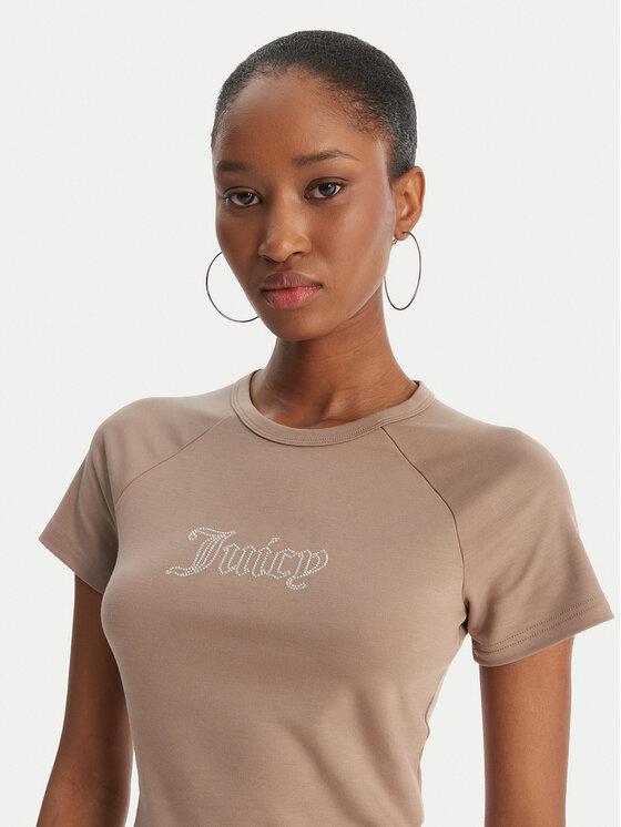 Juicy Couture Juicy Couture Camiseta Baby JCWCT126317 Beis Slim Fit