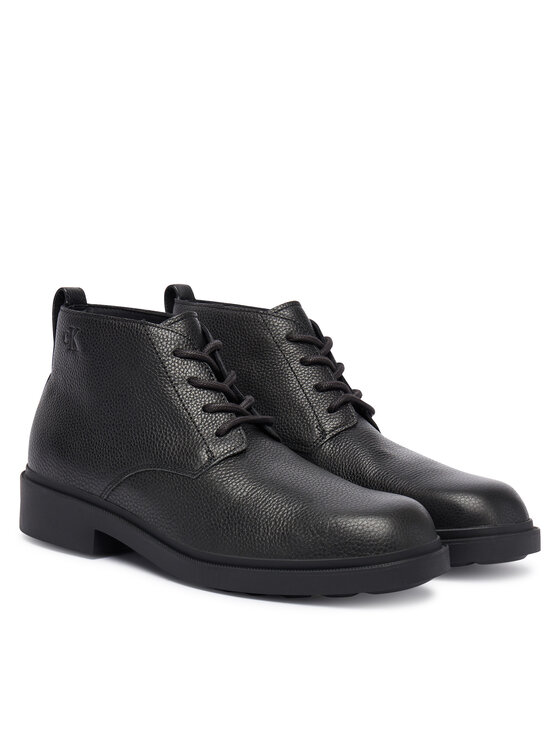 Calvin Klein Botine Calvin Klein Dress Lug Desert Boot Lth YM0YM01427 Negru