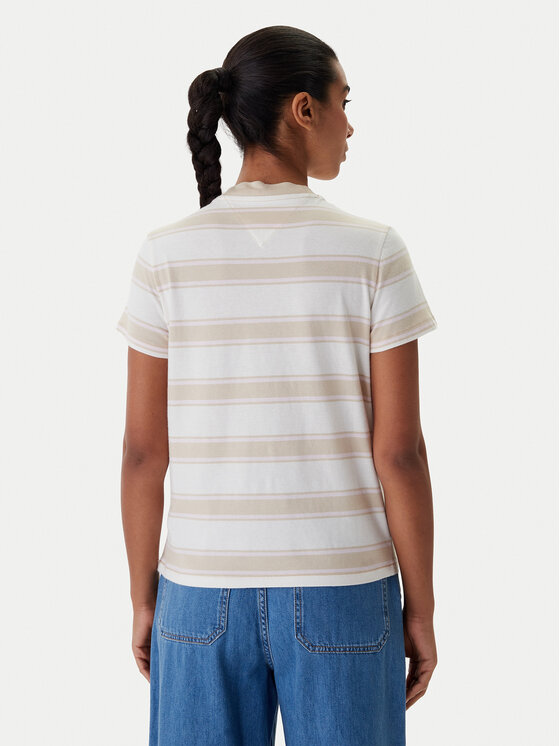 Tommy Jeans Tommy Jeans Camiseta DW0DW21834 Beis Regular Fit