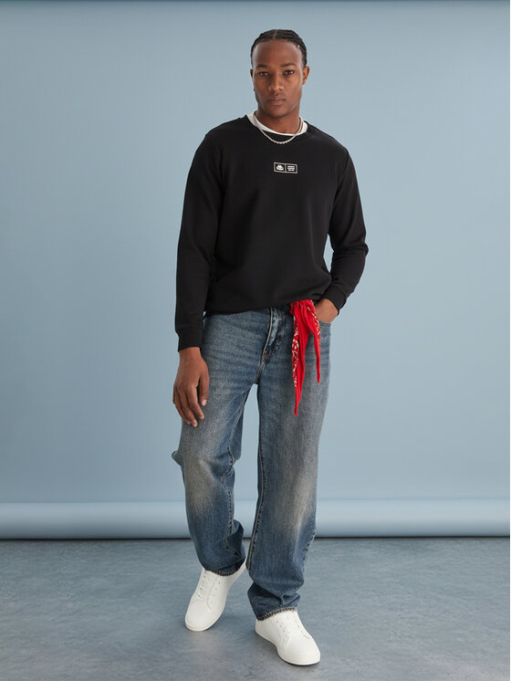 Kappa Kappa Світшот Authentic Nymphe 321Y1MW Чорний Comfort Fit