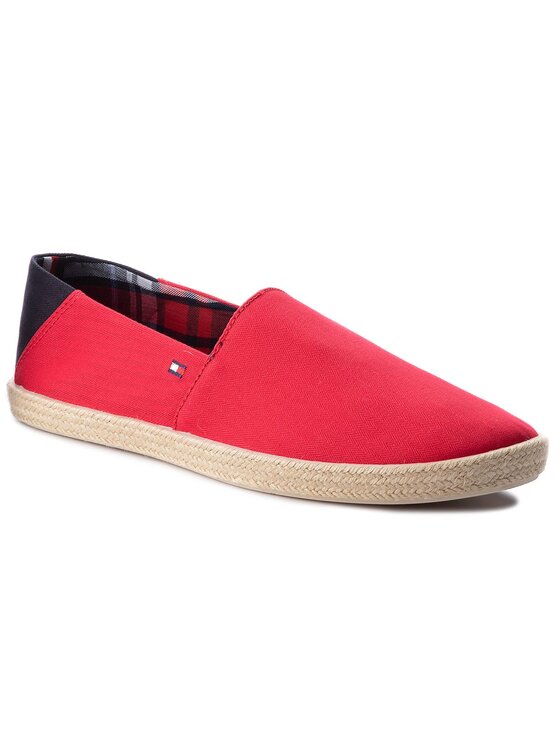 Tommy Hilfiger Espadryle Tommy Hilfiger Easy Summer Slip On FM0FM00569 Czerwony
