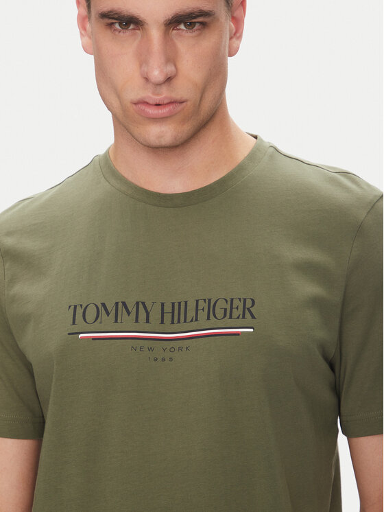 Tommy Hilfiger Tommy Hilfiger T-Shirt Brand Love MW0MW40324 Πράσινο Regular Fit