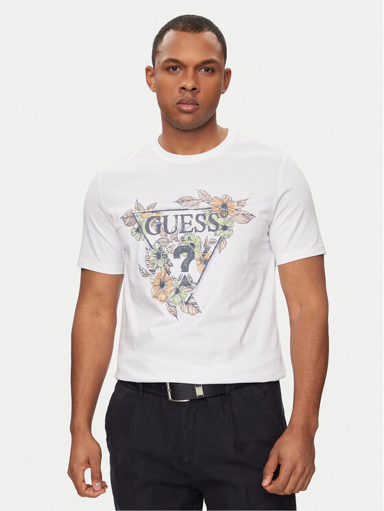 Guess Guess Póló M4GI11 I3Z14 Fehér Slim Fit