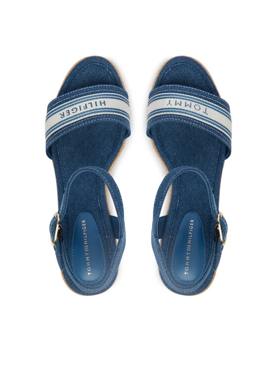 Tommy Hilfiger Espadrile Tommy Hilfiger Mid Wedge Espad Webbing FW0FW09230 Albastru