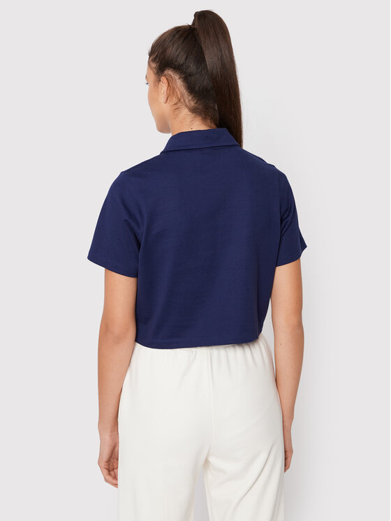 adidas adidas Поло Crop HL6572 Cиній Relaxed Fit
