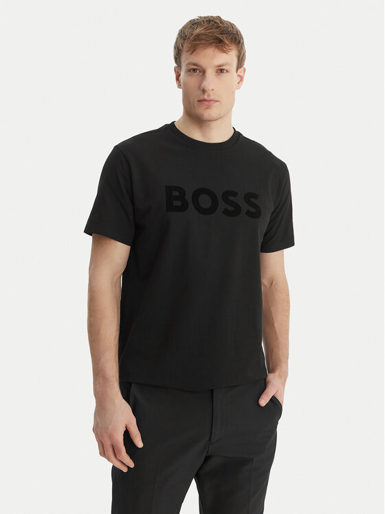 BOSS BOSS Camiseta TS_Iconic Logo 50553636 Negro Regular Fit
