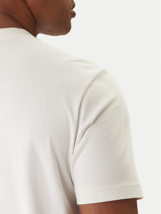 Napapijri Napapijri Camiseta S-Box Logo NP0A4IFL Écru Regular Fit