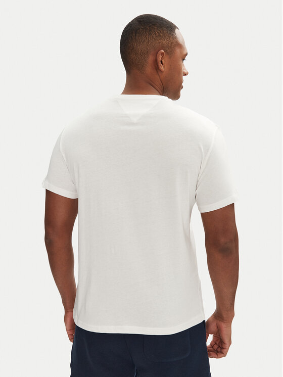 Tommy Jeans Tommy Jeans Majica Entry Graphic DM0DM20779 Bela Slim Fit