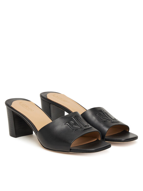LAUREN RALPH LAUREN Klapki LAUREN RALPH LAUREN Everley Block-Heel 802974364001 Czarny