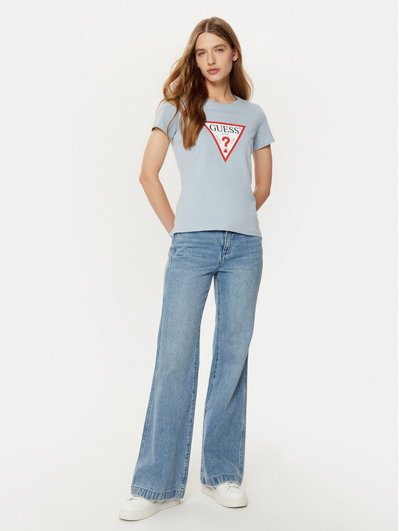Guess Guess Футболка W1YI1B I3Z14 Голубий Slim Fit