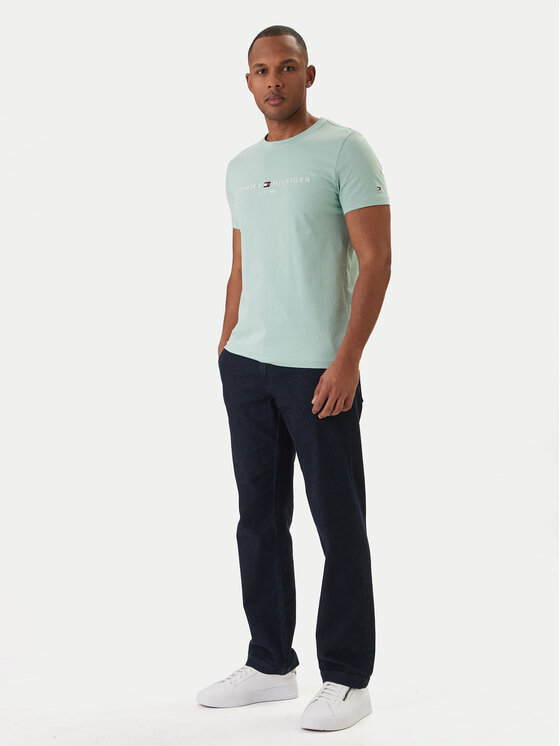 Tommy Hilfiger Tommy Hilfiger Camiseta Logo MW0MW11797 Verde Regular Fit