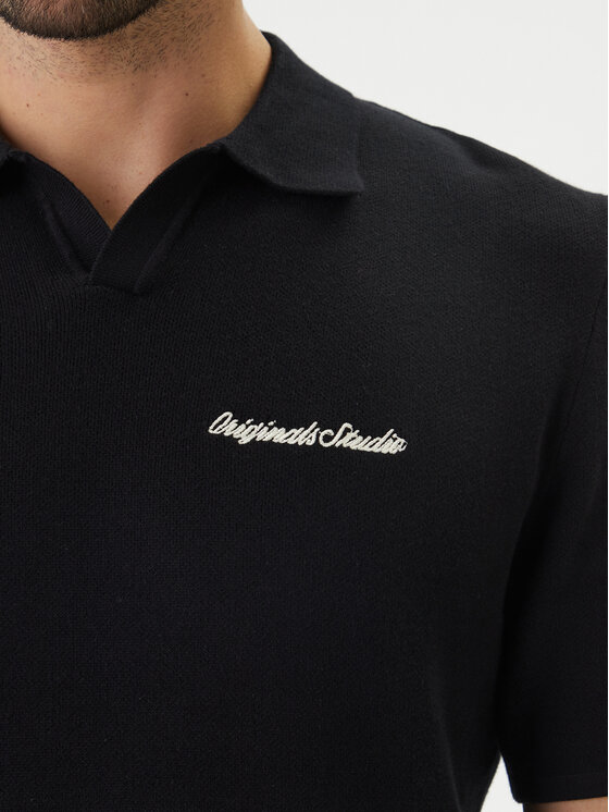 Jack & Jones Jack & Jones Поло Norrebro 12297926 Чорний Relaxed Fit