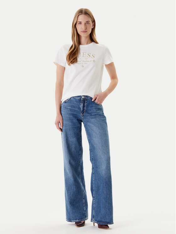 Guess Guess T-shirt V5YI03 I3Z14 Bijela Regular Fit