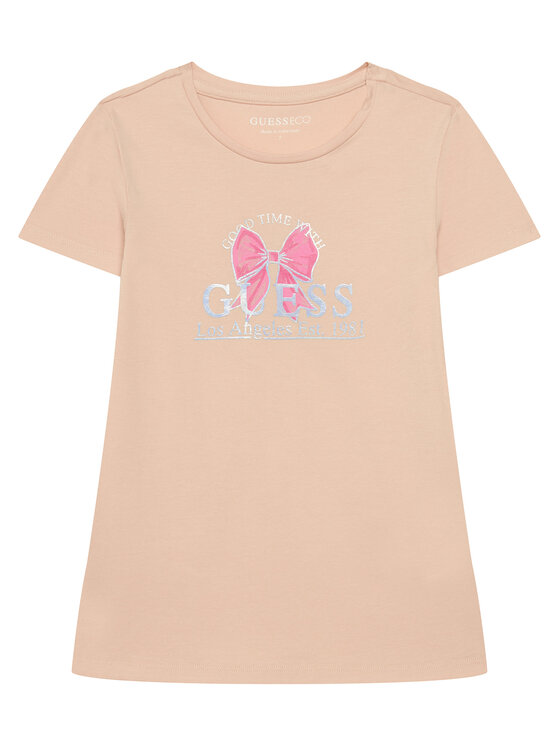 Guess Guess Camiseta J6GI28 K6YW4 Rosa claro Regular Fit