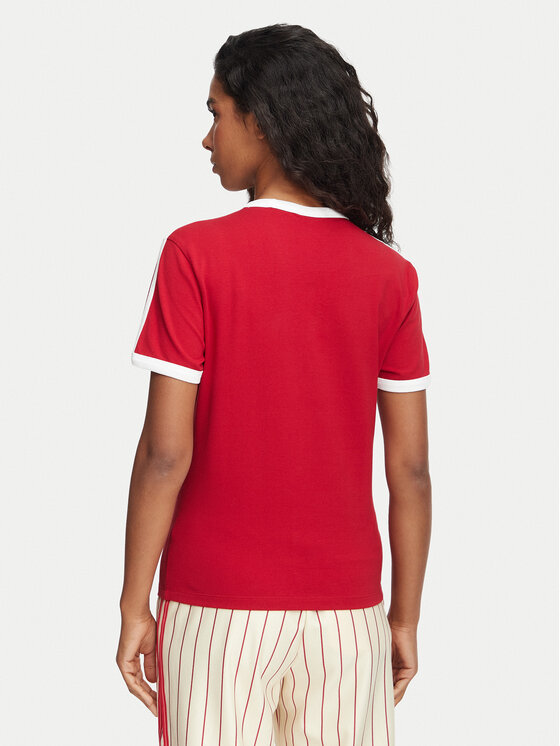 adidas adidas Camiseta 3-Stripes Slim KS4779 Rojo Regular Fit