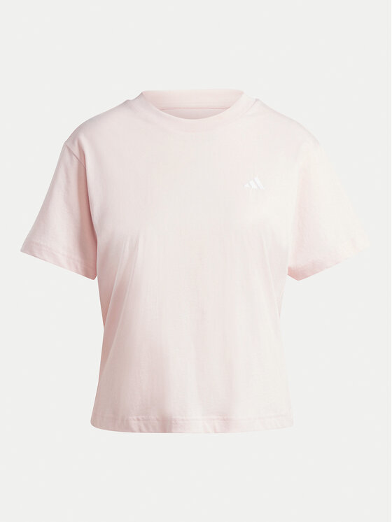 adidas adidas Футболка Essentials Small Logo JH3694 Рожевий Slim Fit