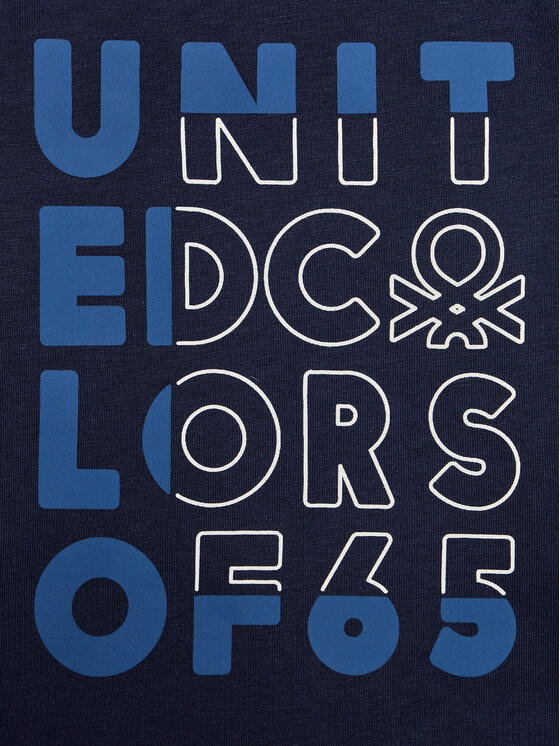 United Colors Of Benetton United Colors Of Benetton Футболка 3I1XG100G Cиній Regular Fit