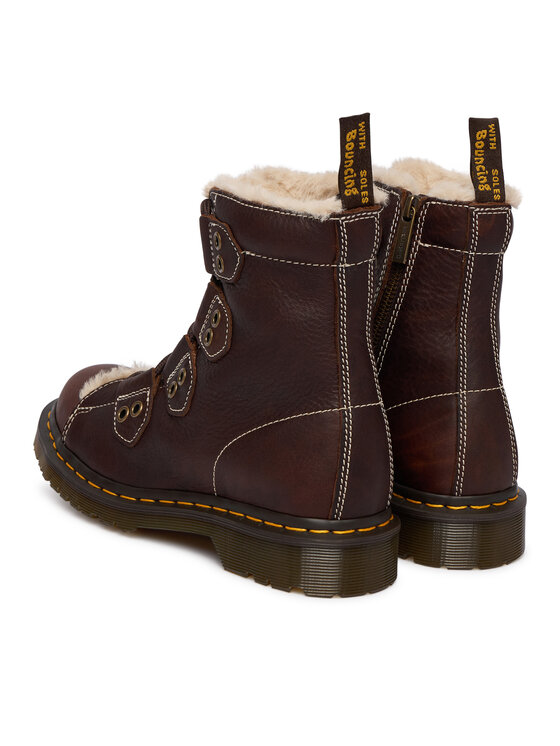Dr. Martens Черевики Dr. Martens 1460 Lace To Toe Fur Lined DM41417200 Коричневий