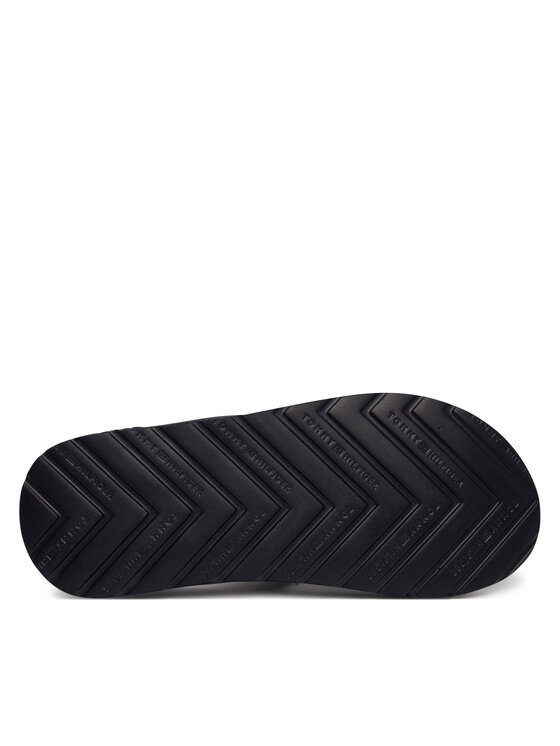 Tommy Hilfiger Japonke Tommy Hilfiger Molded Hilfiger Lth Beach Sandal FM0FM05802 Mornarsko modra