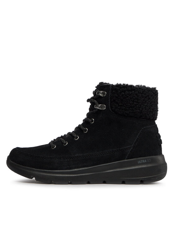 Skechers Šnurovacia obuv Skechers Glacial Ultra Woodlands 16677/BBK Čierna