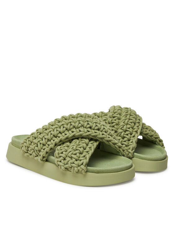 Inuikii Шльопанці Inuikii Woven 70104-105 Зелений