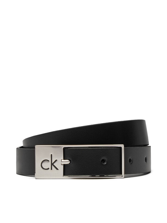 Calvin Klein Pasek Damski Calvin Klein Ck Cut Square Buckle 2.0 K60K613155 Czarny