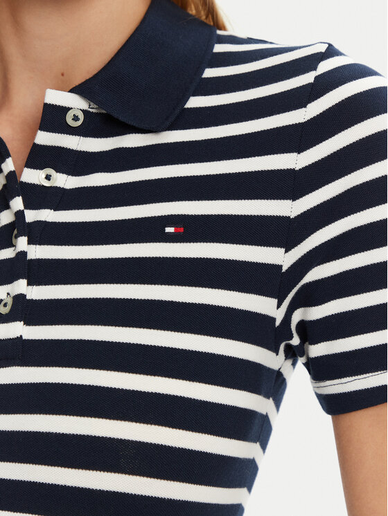 Tommy Hilfiger Tommy Hilfiger Polo majica 1985 WW0WW43225 Mornarsko modra Slim Fit