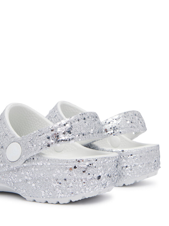 Crocs Шльопанці Crocs Classic Dazzle Glitter Clog K 213915 Срібний