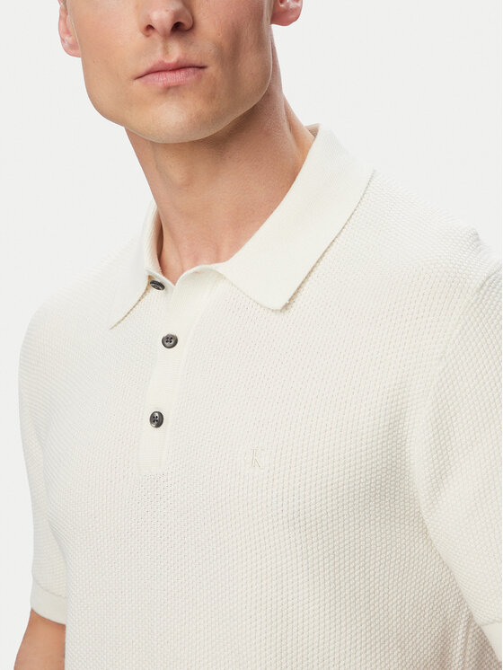 Calvin Klein Calvin Klein Polo LV04LG313G Crema Regular Fit