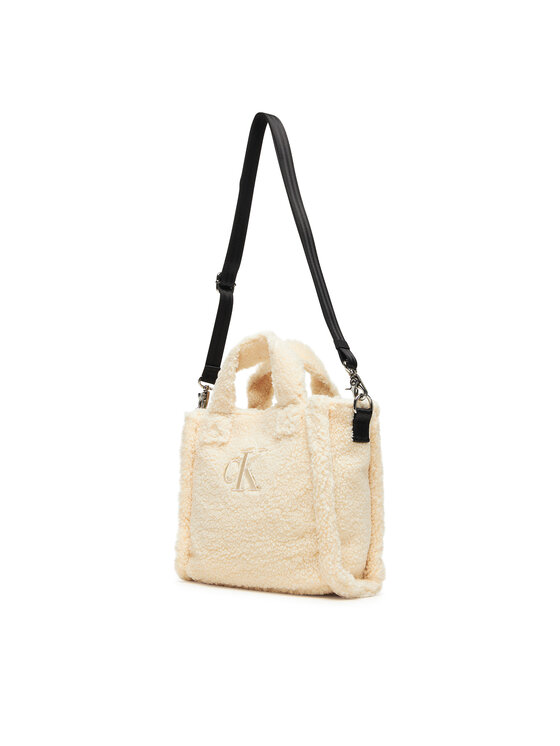 Calvin Klein Jeans Bolso Calvin Klein Jeans Teddy Tote Bag IU0IU00355 Crema